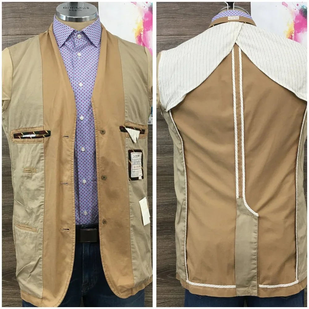 New J‎ Crew Mens Blazer Sport Coat 3 Button Casual Jacket Size 38R Cotton Suits